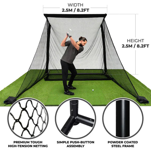 SimSpace Deluxe Home Driving Net (2.5 x 2.5 m) - træningsnet