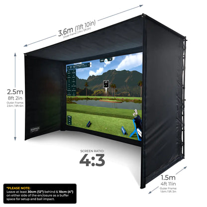 SIM SPACE GOLF ENCLOSURE 3.6 X 2.5 X 1.5MTR