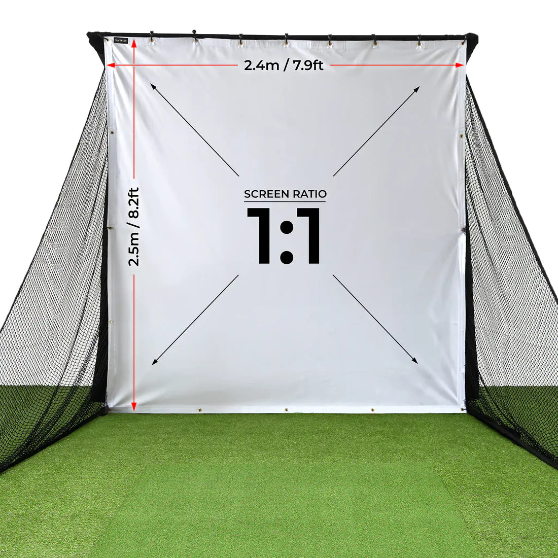 SimSpace Deluxe Home Driving Net (2.5 x 2.5 m) - træningsnet